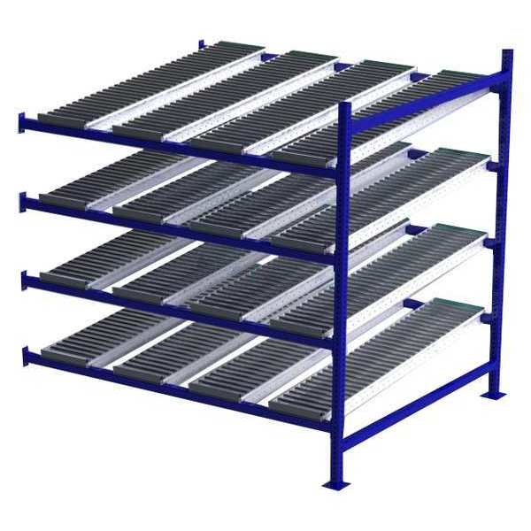 Add-On Gravity Flow Rack, 60 in D, 72 in W, 4 Shelves