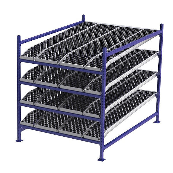 Starter Gravity Flow Rack, 84 in D, 60 in W, 4 Shelves