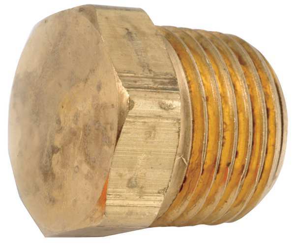 Brass Hex Head Plug, MNPT, 1/8