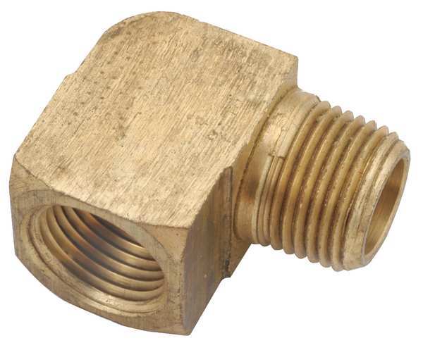Brass Street Elbow, 90 Degrees, MNPT x FNPT, 3/8