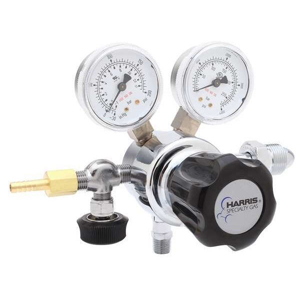 Specialty Gas Regulator, Single Stage, CGA-580, 0 to 50 psi, Use With: Argon, Helium, Nitrogen