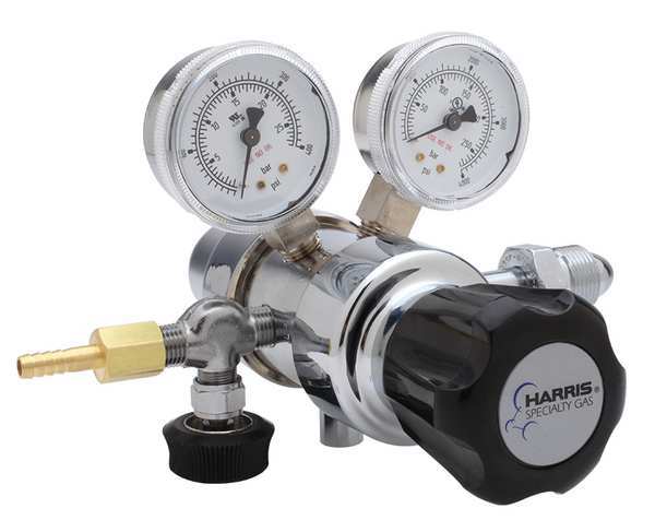 Specialty Gas Regulator, Two Stage, CGA-580, 0 to 15 psi, Use With: Argon, Helium, Nitrogen