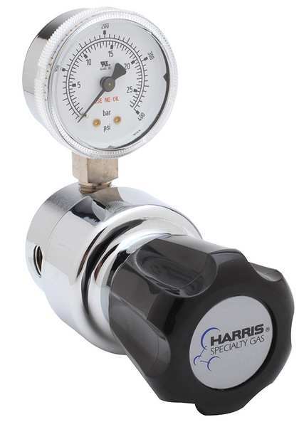 Specialty Gas Regulator, Single Stage, 1/4 in FNPT, 0 to 125 psi