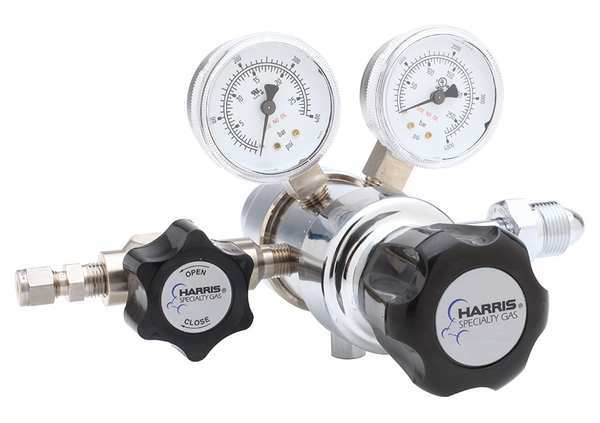 Specialty Gas Regulator, Two Stage, CGA-350, 0 to 50 psi, Use With: Hydrogen