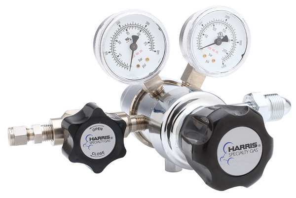 Specialty Gas Regulator, Two Stage, CGA-350, 0 to 125 psi, Use With: Hydrogen