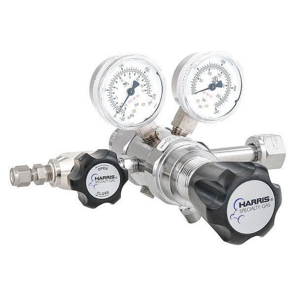 Specialty Gas Lab Regulator, Two Stage, CGA-540, 0 to 125 psi, Use With: Oxygen
