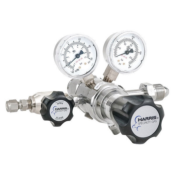 Specialty Gas Lab Regulator, Two Stage, CGA-580, 0 to 50 psi, Use With: Argon, Helium, Nitrogen
