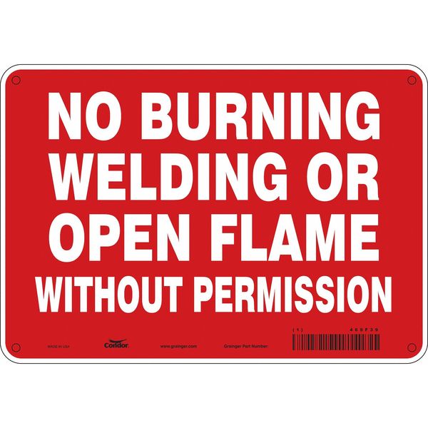 Safety Sign, 7 in Height, 10 in Width, Polyethylene, Vertical Rectangle, English, 469F39