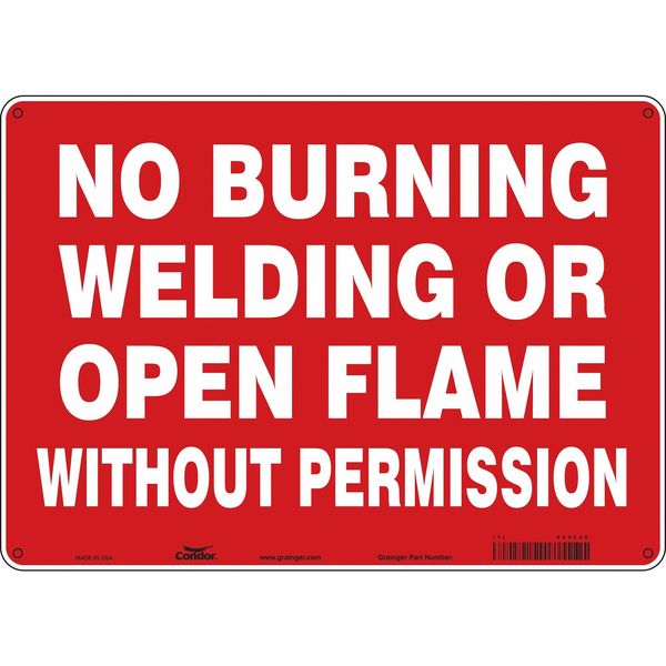 Safety Sign, 10 in Height, 14 in Width, Polyethylene, Horizontal Rectangle, English, 469F40