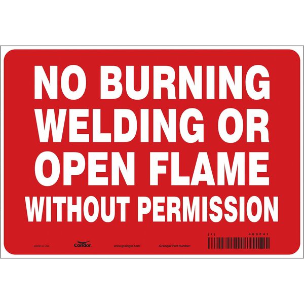 Safety Sign, 7 in Height, 10 in Width, Vinyl, Vertical Rectangle, English, 469F41