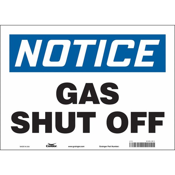 SAFETY SIGN FIRE AND EMERGENCY, 10 in Height, 14 in Width, Vinyl, Horizontal Rectangle, English