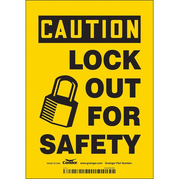 Safety Sign, 7 in Height, 5 in Width, Vinyl, Vertical Rectangle, English
