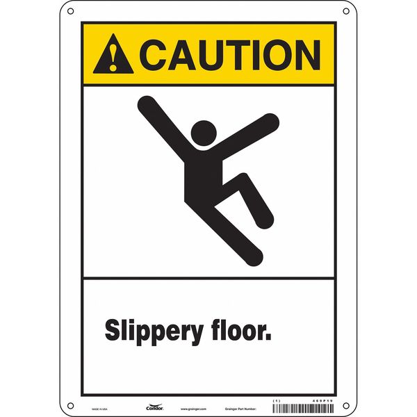 Safety Sign, 14 in Height, 10 in Width, Polyethylene, Vertical Rectangle, English, 469P19