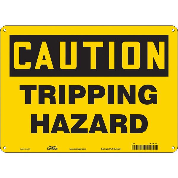 Safety Sign, 10 in Height, 14 in Width, Polyethylene, Horizontal Rectangle, English, 469R21