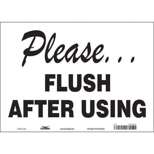 Safety Sign, 10 in Height, 14 in Width, Vinyl, Horizontal Rectangle, English, 469C03