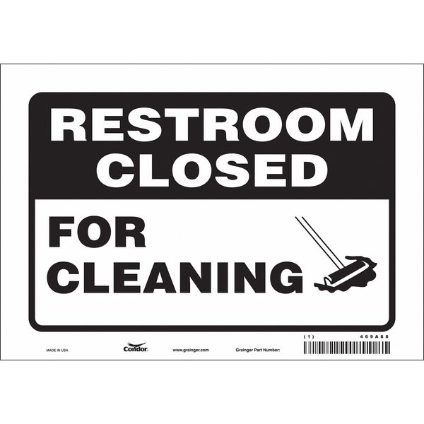Safety Sign, 7 in Height, 10 in Width, Vinyl, Vertical Rectangle, English, 469A88