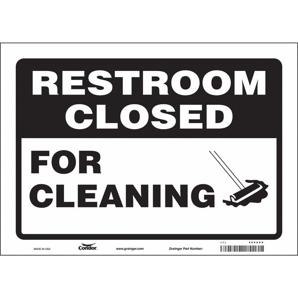 Safety Sign, 10 in Height, 14 in Width, Vinyl, Horizontal Rectangle, English, 469A89