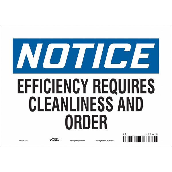 Safety Sign, 7 in Height, 10 in Width, Vinyl, Vertical Rectangle, English, 469A12
