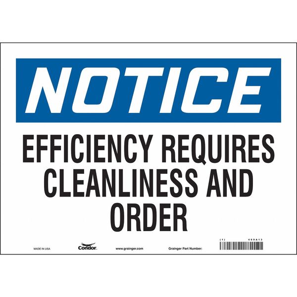 Safety Sign, 10 in Height, 14 in Width, Vinyl, Horizontal Rectangle, English, 469A13