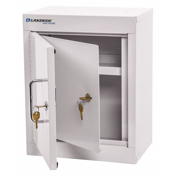 Narcotics Cabinet, (1) Shelf, Double Door, Double Lock - Beige