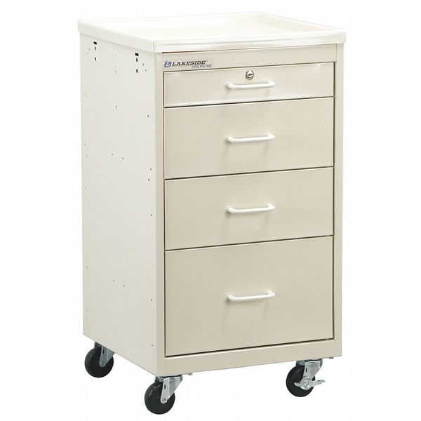 Bedside Cart w/ Key Lock-4 Drawers