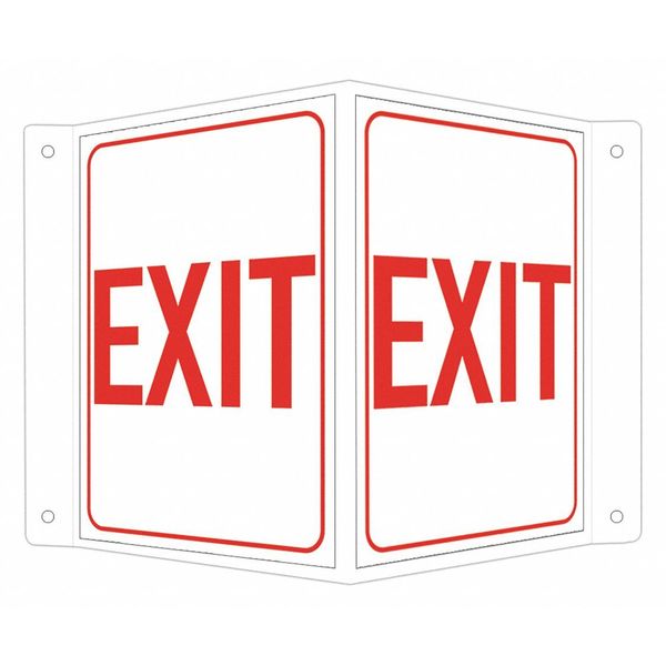 Safety Sign, 6 in x 7 1/2 in, Aluminum