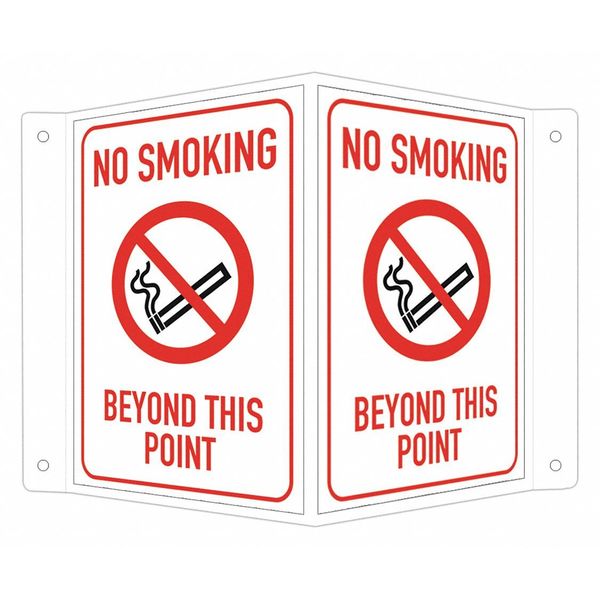 Facility Sign, 6 in H, 7 1/2 in W, V-Shape Projection, English, LCVB-0011-RA_4x6