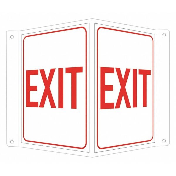 Exit Sign, English, Spanish, 8