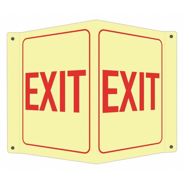 Exit Sign, English, Spanish, 8
