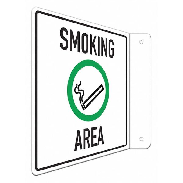 Safety Sign, 8 in H, 8 in W, L-Shape Projection, English, LCFL-0024-NA_8x8