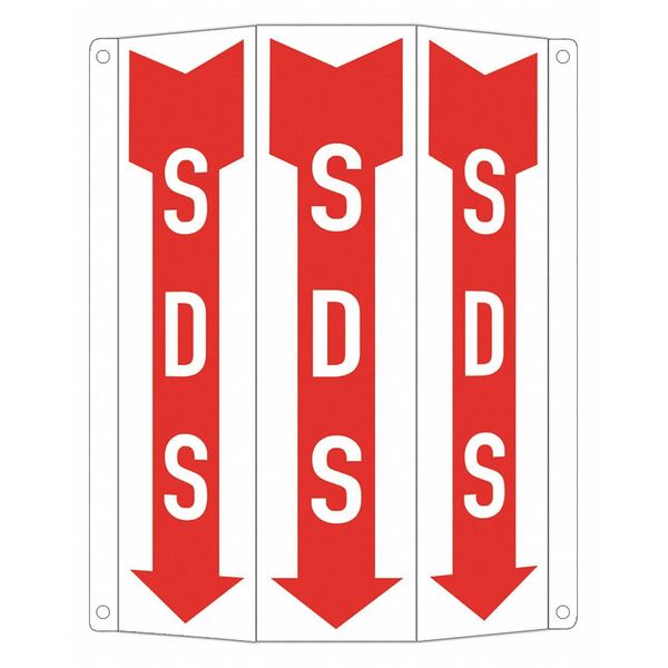 Facility Sign, 10 in Height, 8 1/4 in Width, Aluminum, Tri-Bend, English