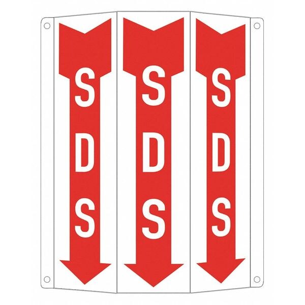 Safety Sign, 10 in Height, 8 1/4 in Width, Aluminum, Tri-Bend, English