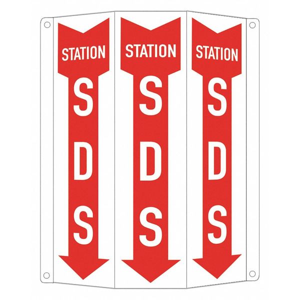 Safety Sign, 10 in Height, 8 1/4 in Width, Aluminum, Tri-Bend, English