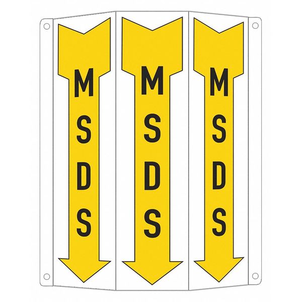 Safety Sign, 10 in Height, 8 1/4 in Width, Aluminum, Tri-Bend, English, Spanish