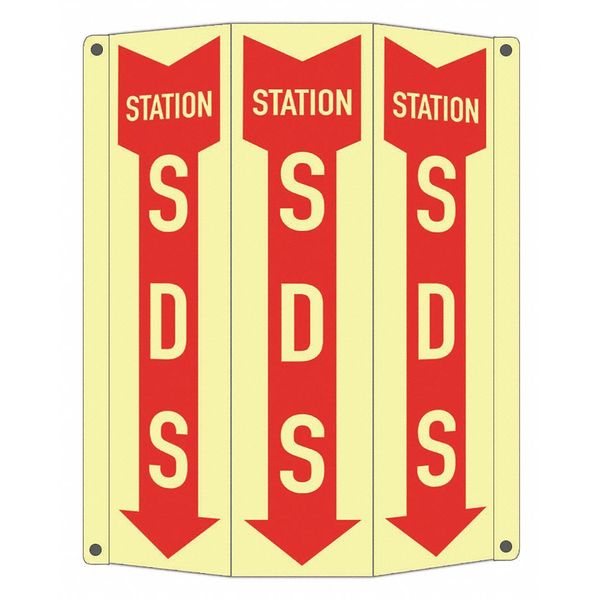 Safety Sign, 10 in Height, 8 1/4 in Width, Aluminum, Tri-Bend, English