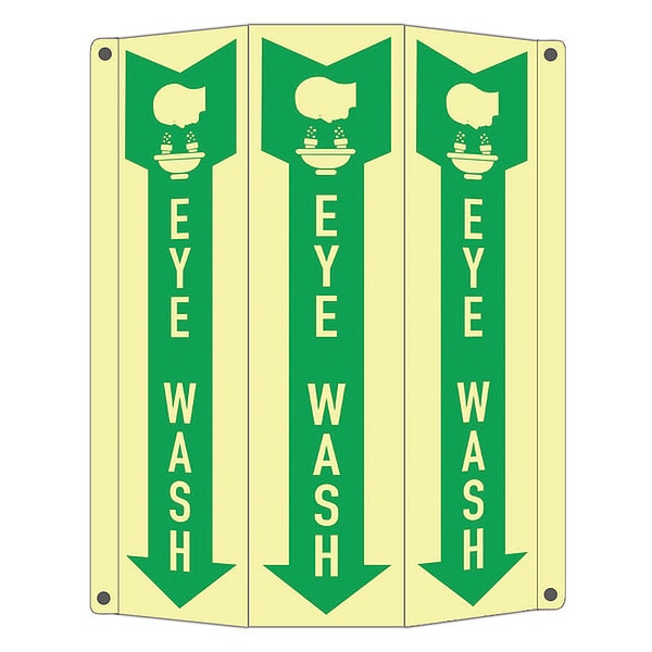Facility Sign, 10 in Height, 8 1/4 in Width, Aluminum, Tri-Bend, English