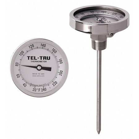 Analog Dial Thermometer, Stem 6