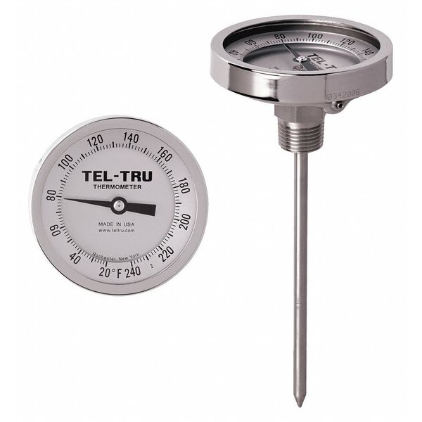 Analog Dial Thermometer, Stem 9