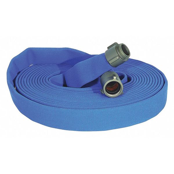 Attack Line Fire Hose, Double Jacket, Blue
