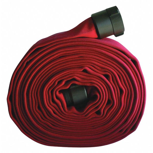 Attack Line Fire Hose, Double Jacket, Red