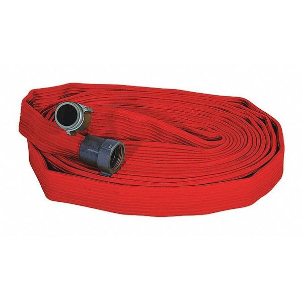 Attack Line Fire Hose, Single Jacket, Red