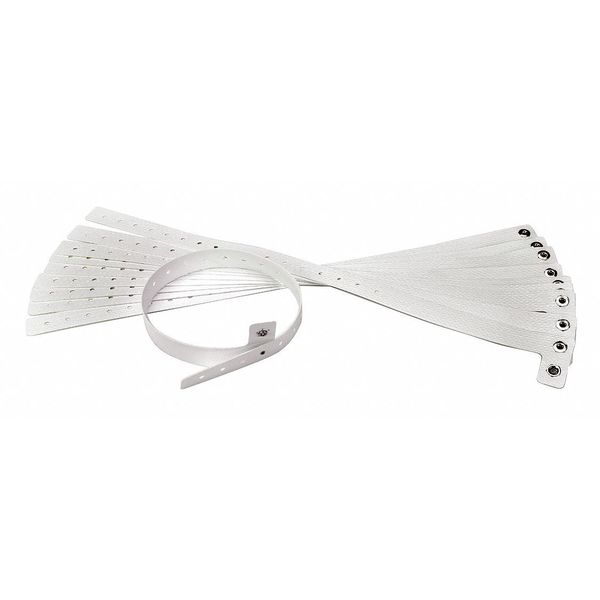 Vinyl Resident Strap with Snap, Gray, PK10