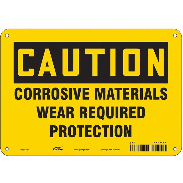 Safety Sign, 7 in Height, 10 in Width, Polyethylene, Vertical Rectangle, English, 464W88