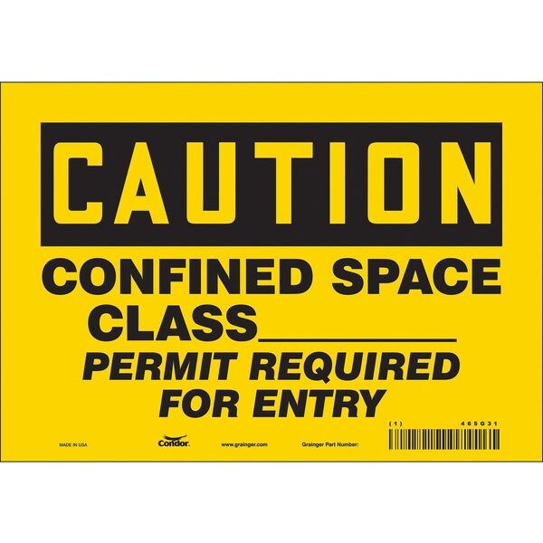 Safety Sign, 7 in Height, 10 in Width, Vinyl, Vertical Rectangle, English, 465G31