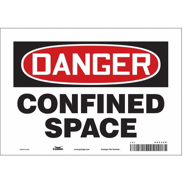 Safety Sign, 7 in Height, 10 in Width, Vinyl, Vertical Rectangle, English, 465J29