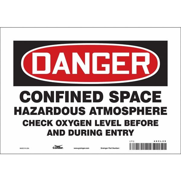 Safety Sign, 7 in Height, 10 in Width, Vinyl, Vertical Rectangle, English, 465L29