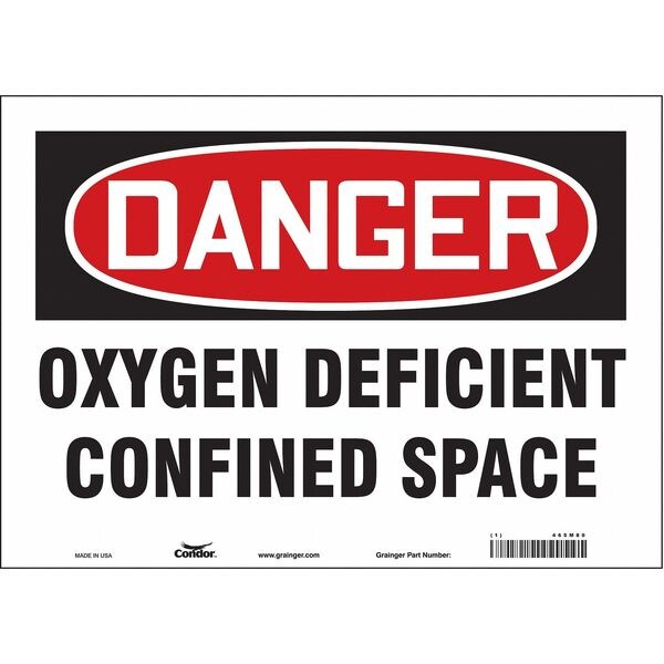 Safety Sign, 10 in Height, 14 in Width, Vinyl, Horizontal Rectangle, English, 465M80