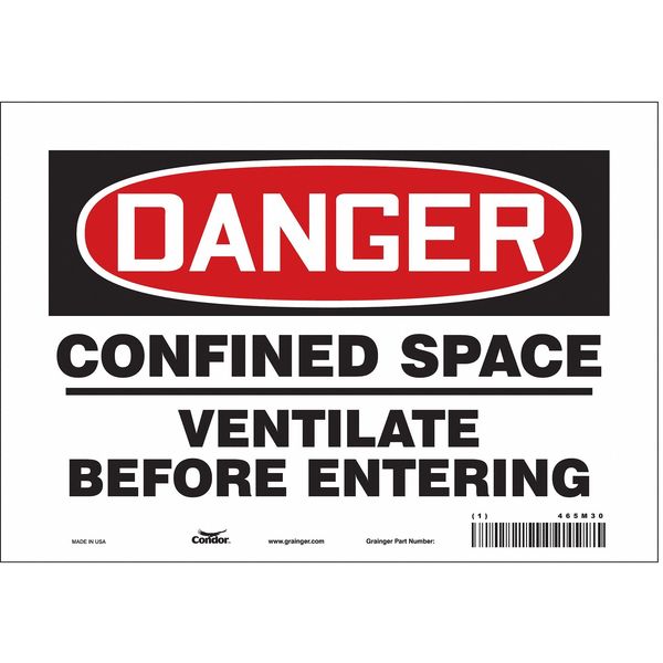 Safety Sign, 7 in Height, 10 in Width, Vinyl, Vertical Rectangle, English, 465M30