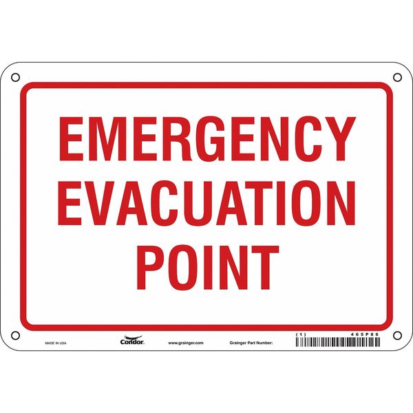 Safety Sign, 7 in Height, 10 in Width, Polyethylene, Vertical Rectangle, English, 465P86