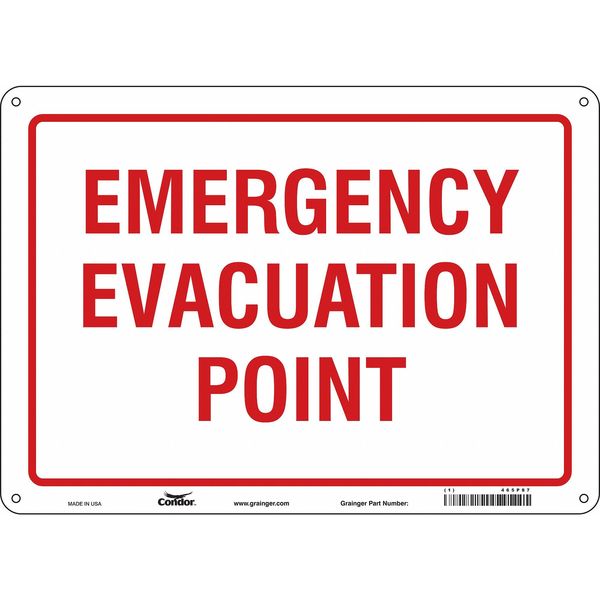 Safety Sign, 10 in Height, 14 in Width, Polyethylene, Horizontal Rectangle, English, 465P87